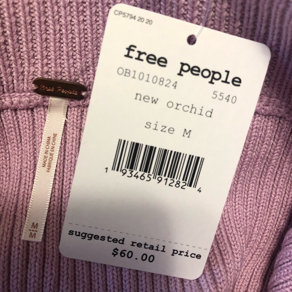 ❌SOLD❌ FREE PEOPLE Lilac Ribbed Skirt - Picture 4 of 4